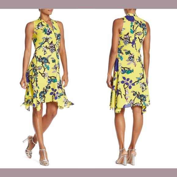 NEW Diane Von Furstenberg Carmen Floral Dress 4 - Picture 2 of 12